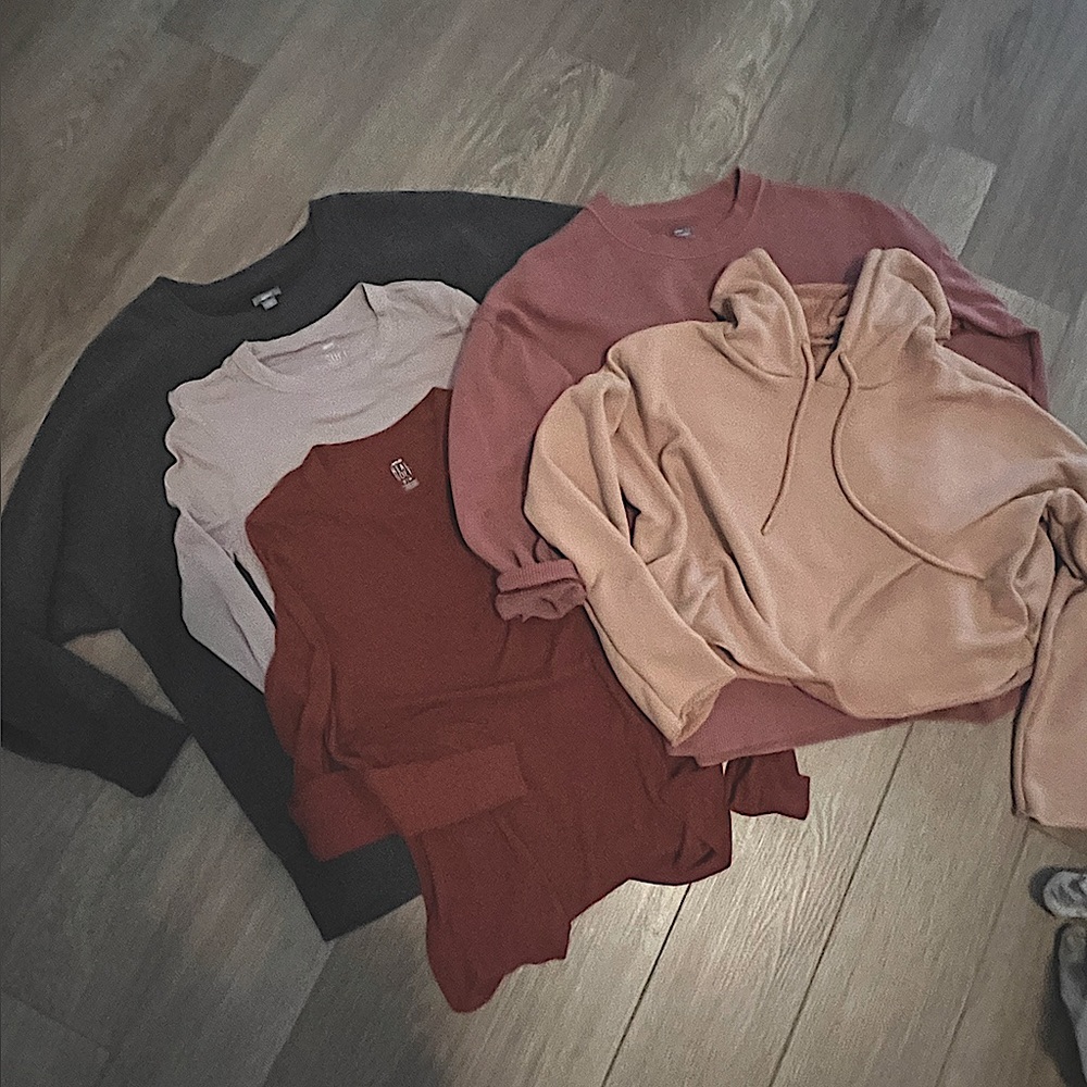 Aerie bundle hoodie sweater long sleeve waffle size small
